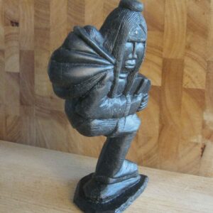 2 faced Inuit Woman with Child and Drum - 734