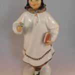 Russian Inuit Girl with Flowers - 27