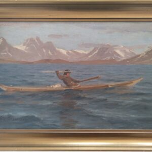 Andreas Riis Carstensen - Seascape with man in Qajaq