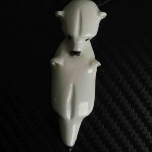 Two Polar Bear Heads - Necklace - 1288